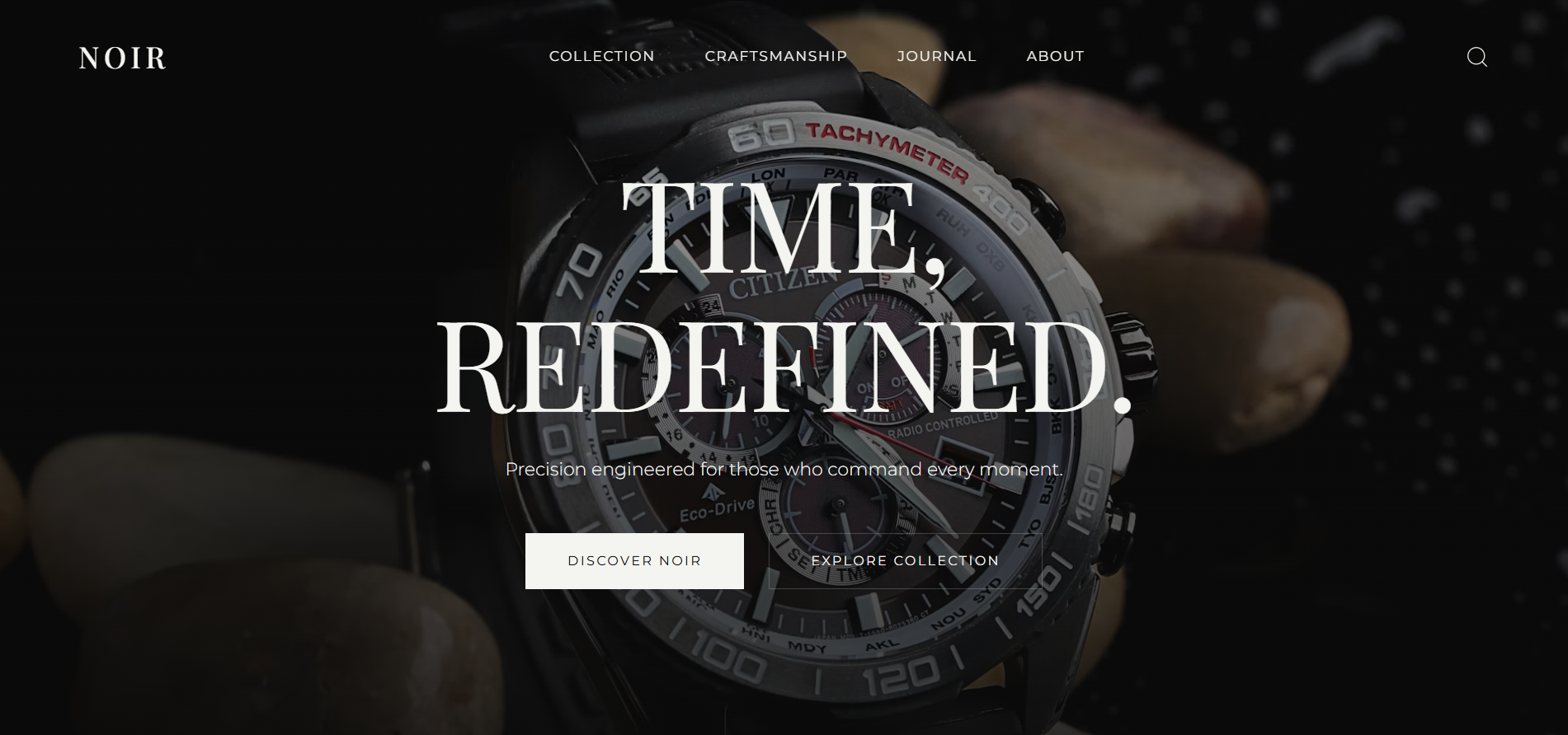 E-commerce landing page interface